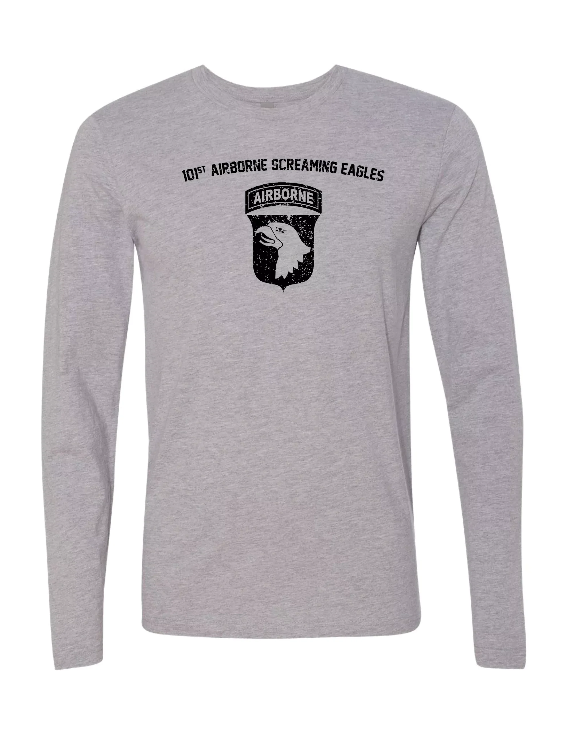 101st Airborne Long Sleeve T-Shirt (Gray)