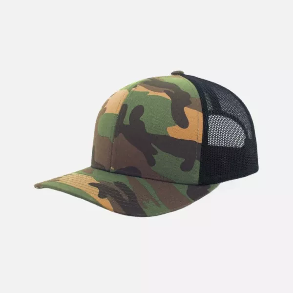 108C Pacific Headwear Camo Trucker Snapback Cap