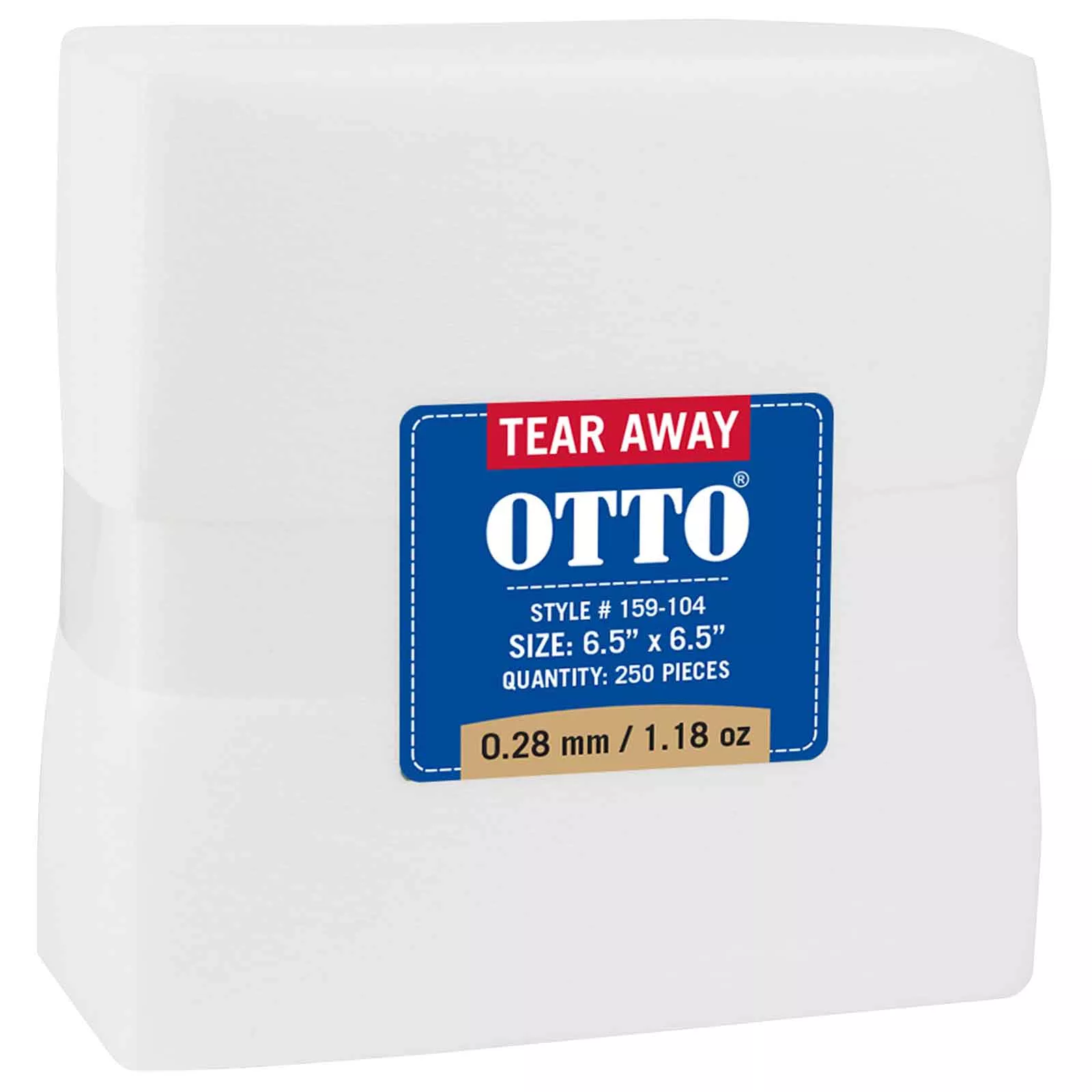 159-104 OTTO Embroidery Stabilizer Backing Tear Away Sheets