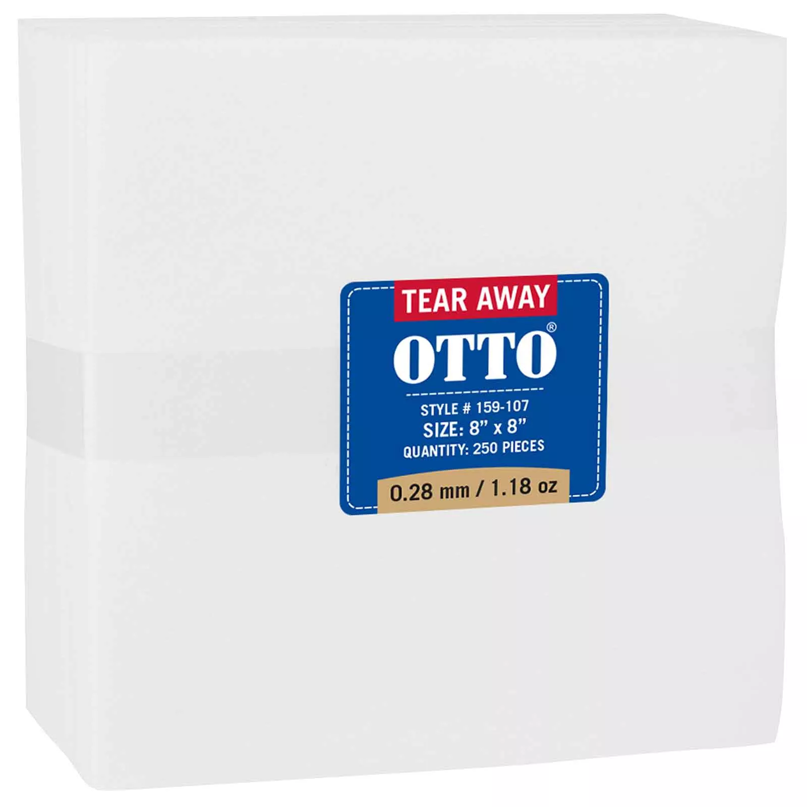 159-107 OTTO Embroidery Stabilizer Backing Tear Away Sheets