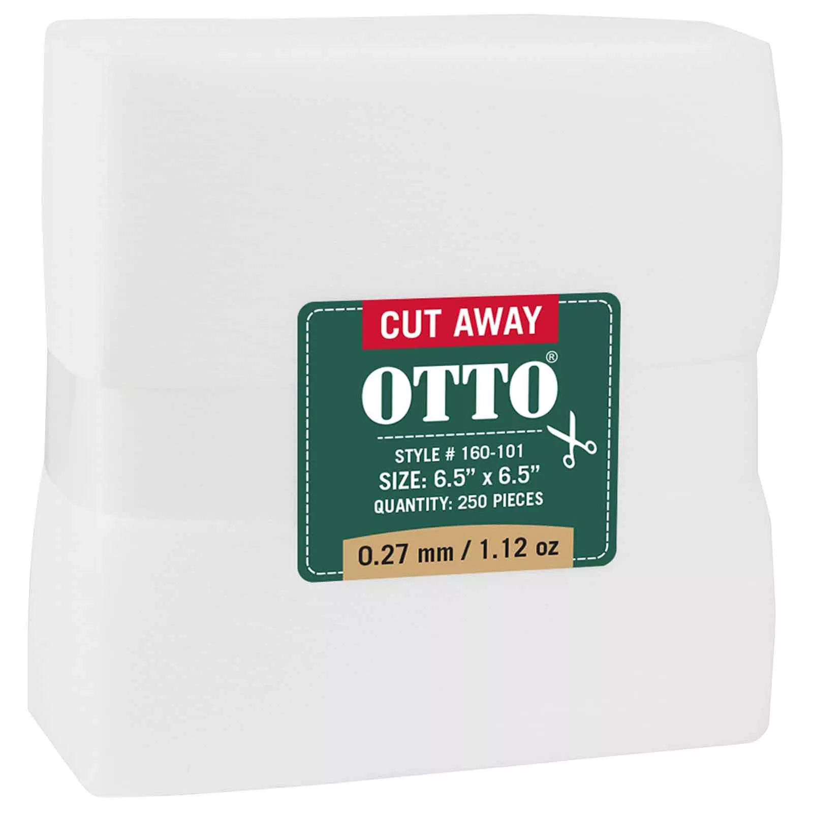 160-101 OTTO Embroidery Stabilizer Backing Cut Away Sheets