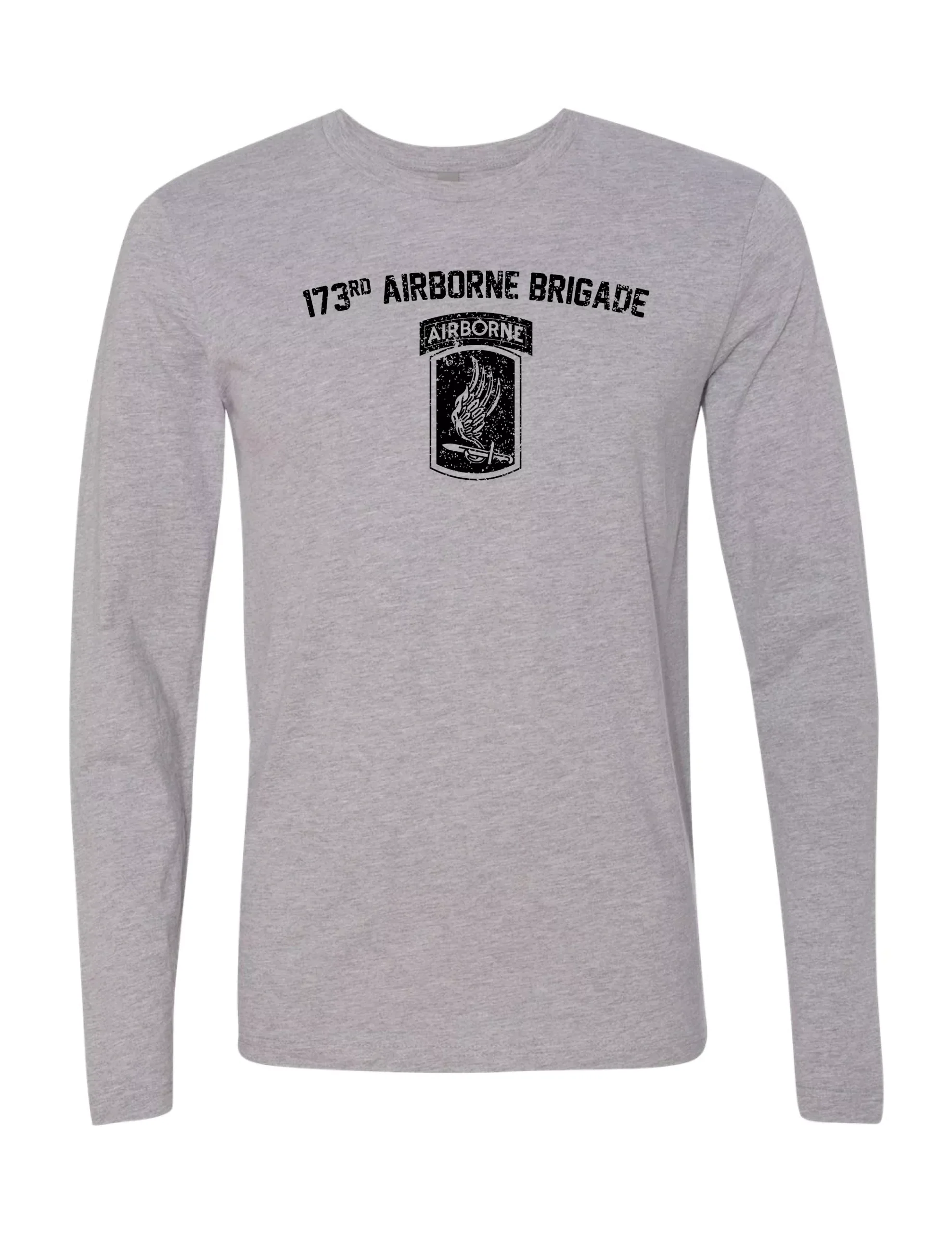173rd Airborne Brigade Long Sleeve T-Shirt (Gray)
