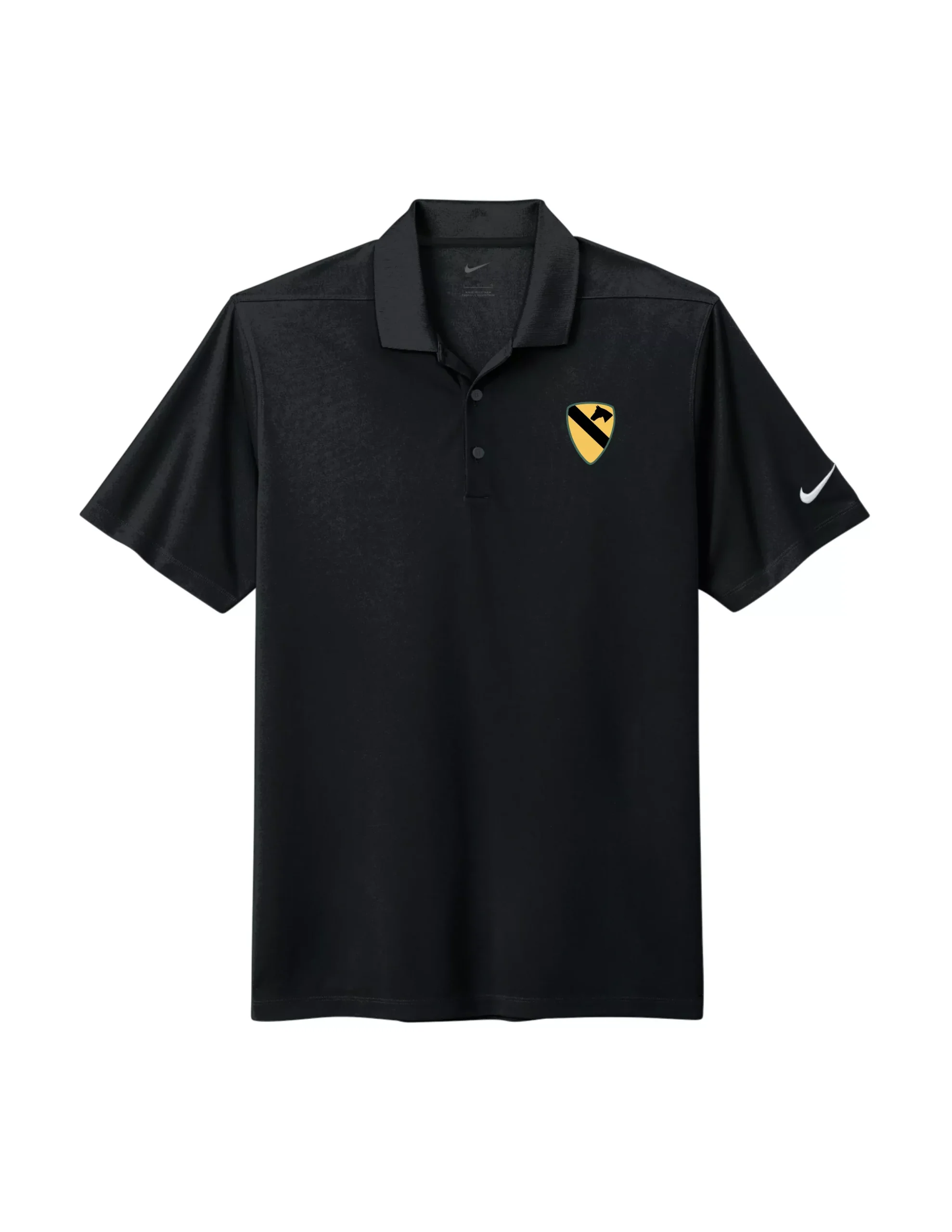 1st Cavalry Nike Dri-FIT Micro Pique 2.0 Polo (Black)
