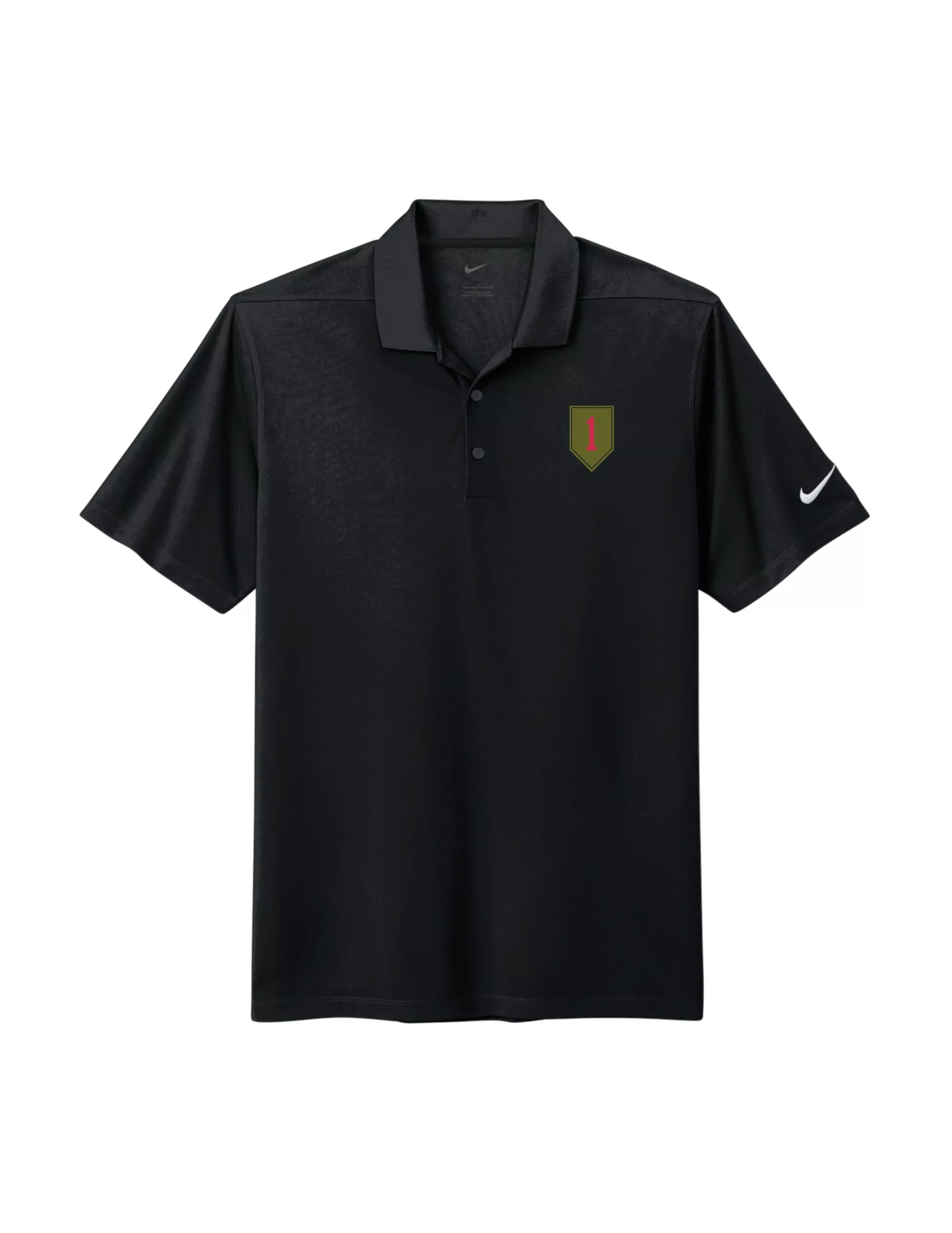 1st Infantry Nike Dri-FIT Micro Pique 2.0 Polo (Black)