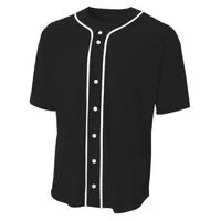 A4 Short Sleeve Full-Button Baseball Top A4N4184