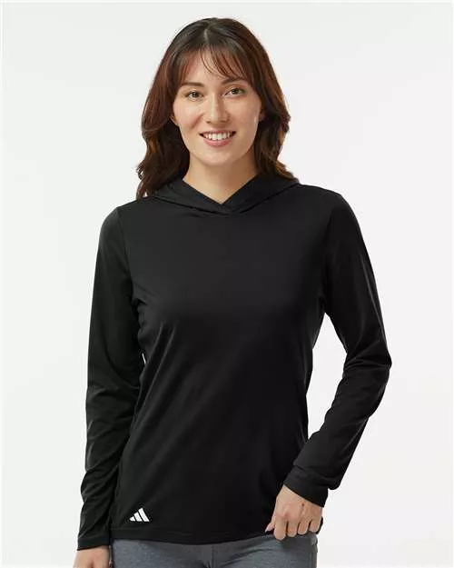 Adidas A1003 Women's Performance Hooded Pullover With Custom Screenprint
