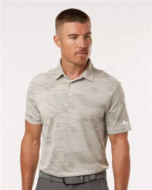 Adidas A2005 Ultimate365 Textured Stripe Polo With Custom Embroidery