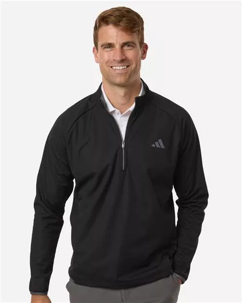 Adidas A2027 Men's Ultimate365 Wind Quarter-Zip Pullover With Custom Embroidery