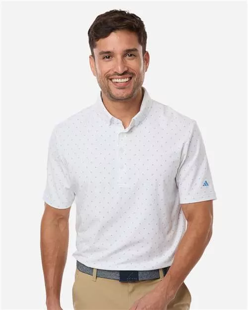 Adidas A2028 Men's Ultimate365 Micro Print Polo