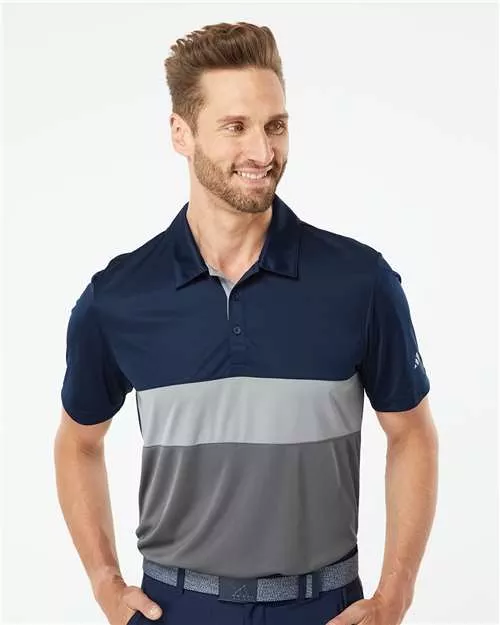 Adidas A236 Merch Block Polo With Custom Embroidery