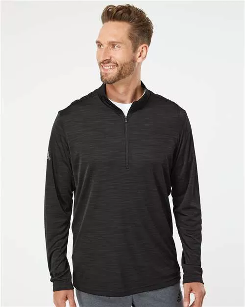 Adidas A475 Lightweight Mélange Quarter-Zip Pullover With Custom Embroidery