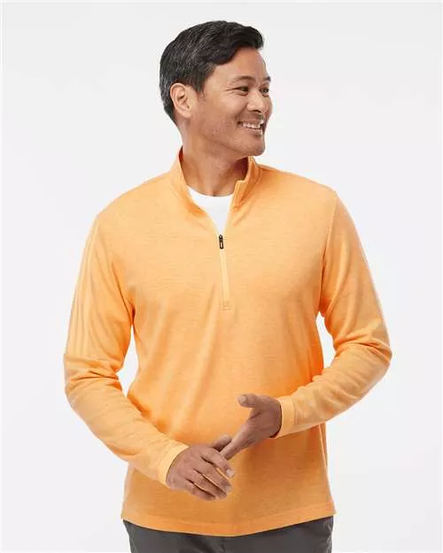 Adidas A554 3-Stripes Quarter-Zip Sweater With Custom Embroidery