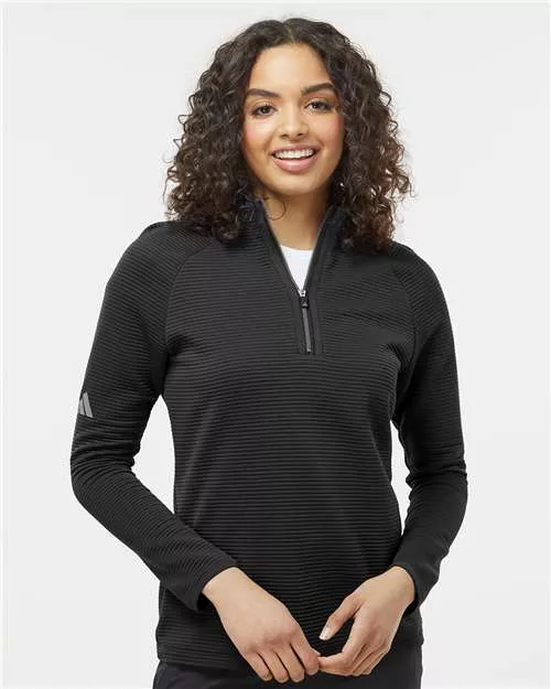Adidas A589 Women's Spacer Quarter-Zip Pullover With Custom Embroidery