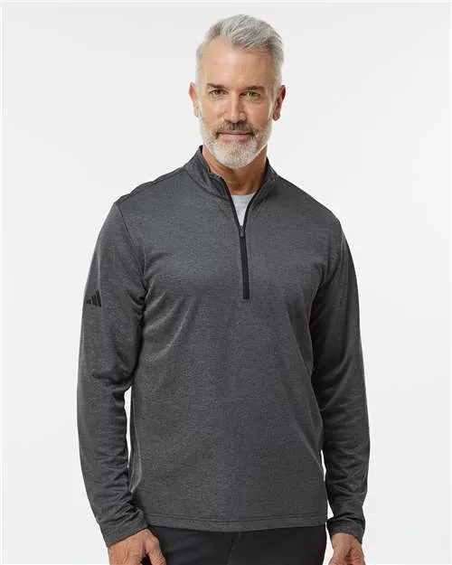 Adidas A593 Space Dyed Quarter-Zip Pullover With Custom Embroidery