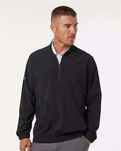 Adidas A705 Woven Half-Zip Pullover With Custom Embroidery