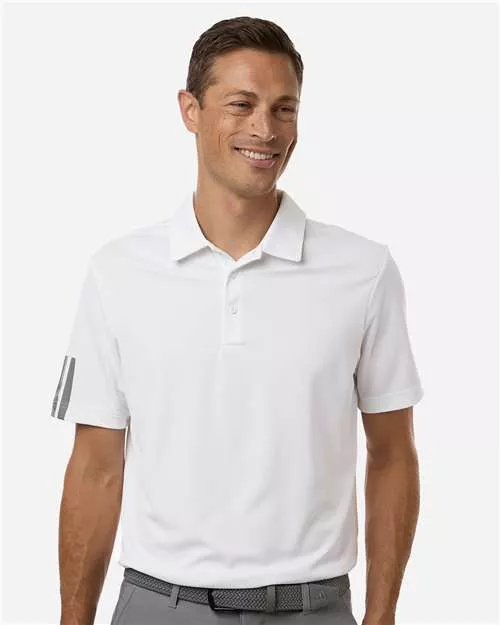 Adidas A719 Men's Performance 3-Stripes Climacool Polo