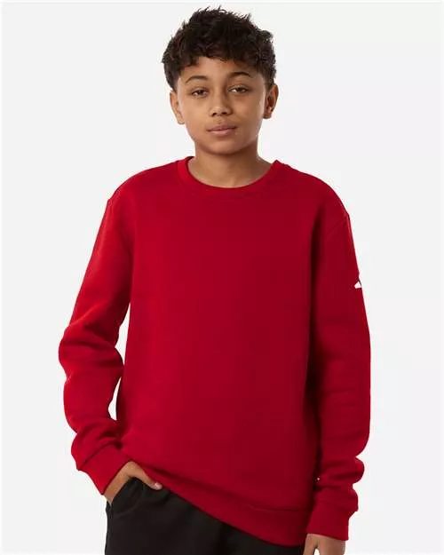 Adidas AT202 Youth Fleece Crewneck Sweatshirt