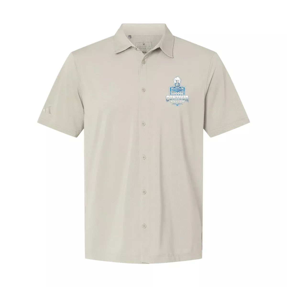 Adidas Button Down Short Sleeve Shirt A595, Full Color