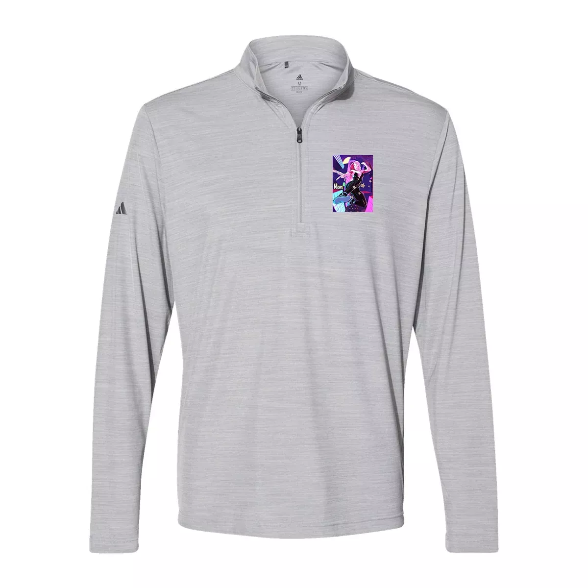 Adidas Lightweight Mélange Quarter-Zip Pullover A475, Full Color