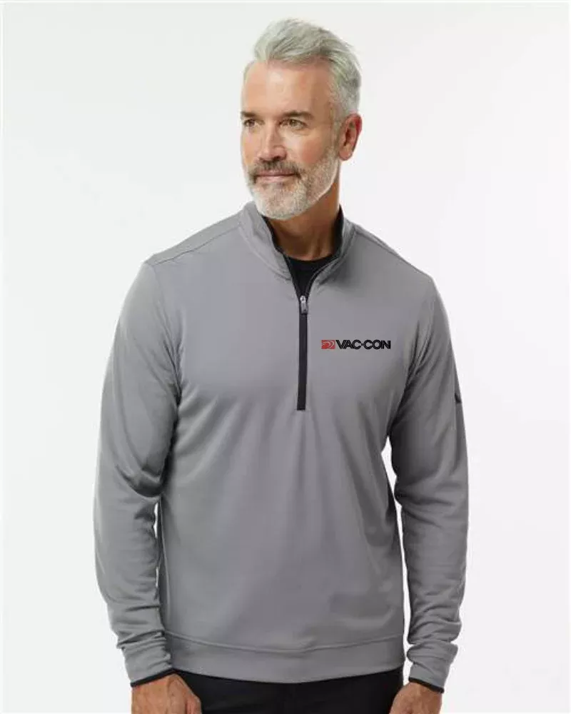 Adidas Performance Lightweight Quarter-Zip Pullover With Embroidered Vac-Con Logo