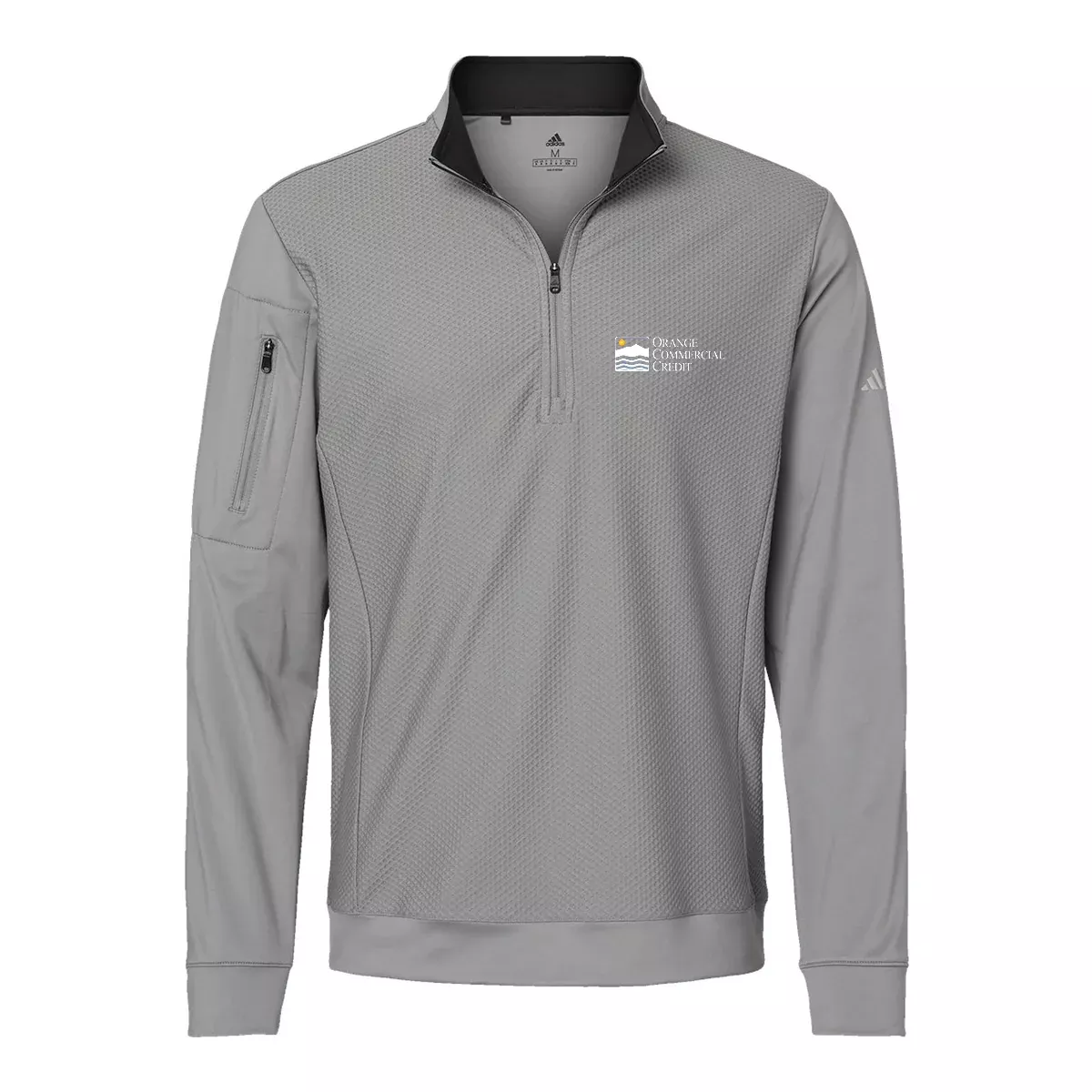 Adidas Performance Textured Quarter-Zip Pullover A295, Screen Print