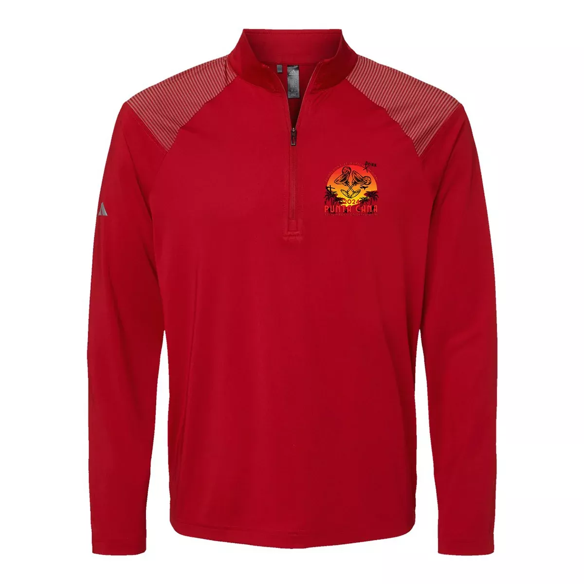 Adidas Shoulder Stripe Quarter-Zip Pullover A520, Full Color