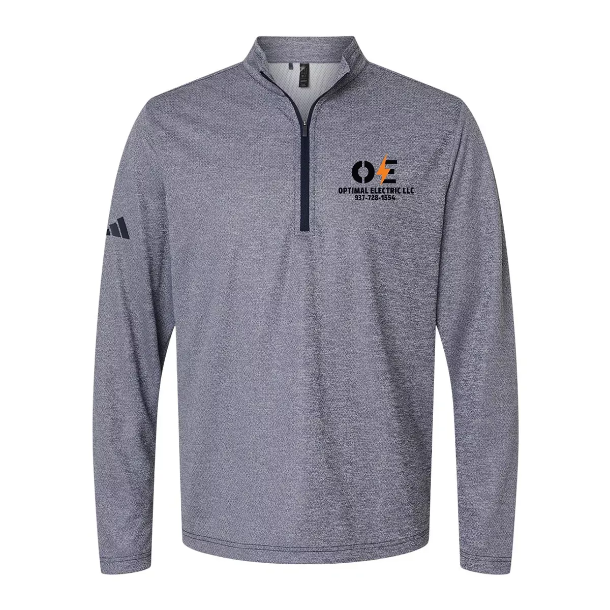 Adidas Space Dyed Quarter-Zip Pullover A593, Screen Print