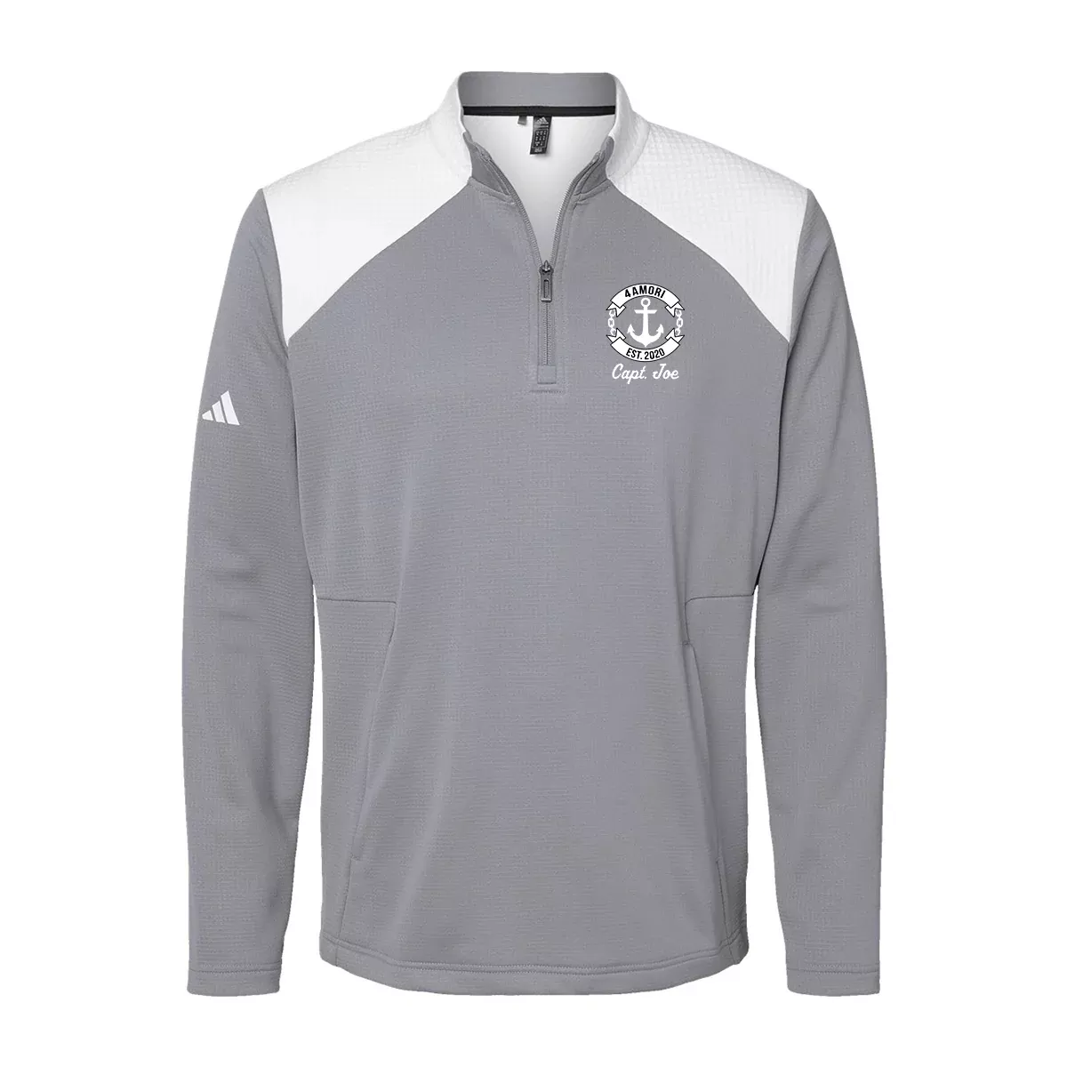 Adidas Textured Mixed Media Quarter-Zip Pullover A532, Screen Print