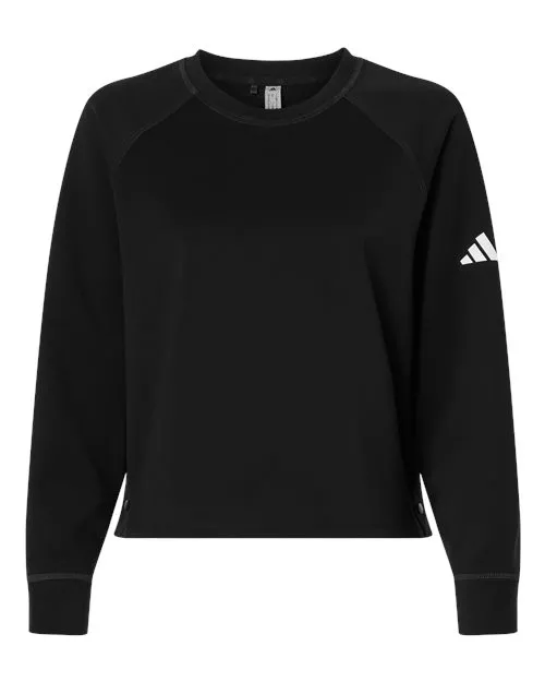 adidas - Women's Beyond Side-Snap Crewneck Sweatshirt
