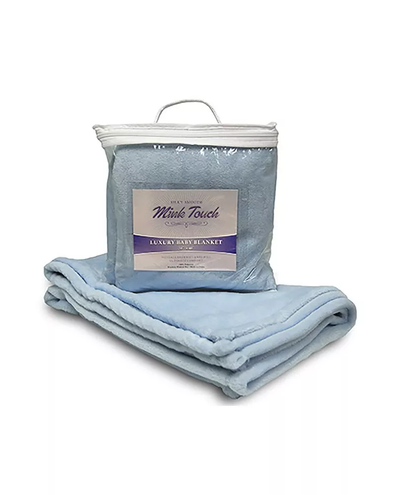 Alpine Fleece 8722 - Mink Touch Luxury Baby Blanket - Baby Blue