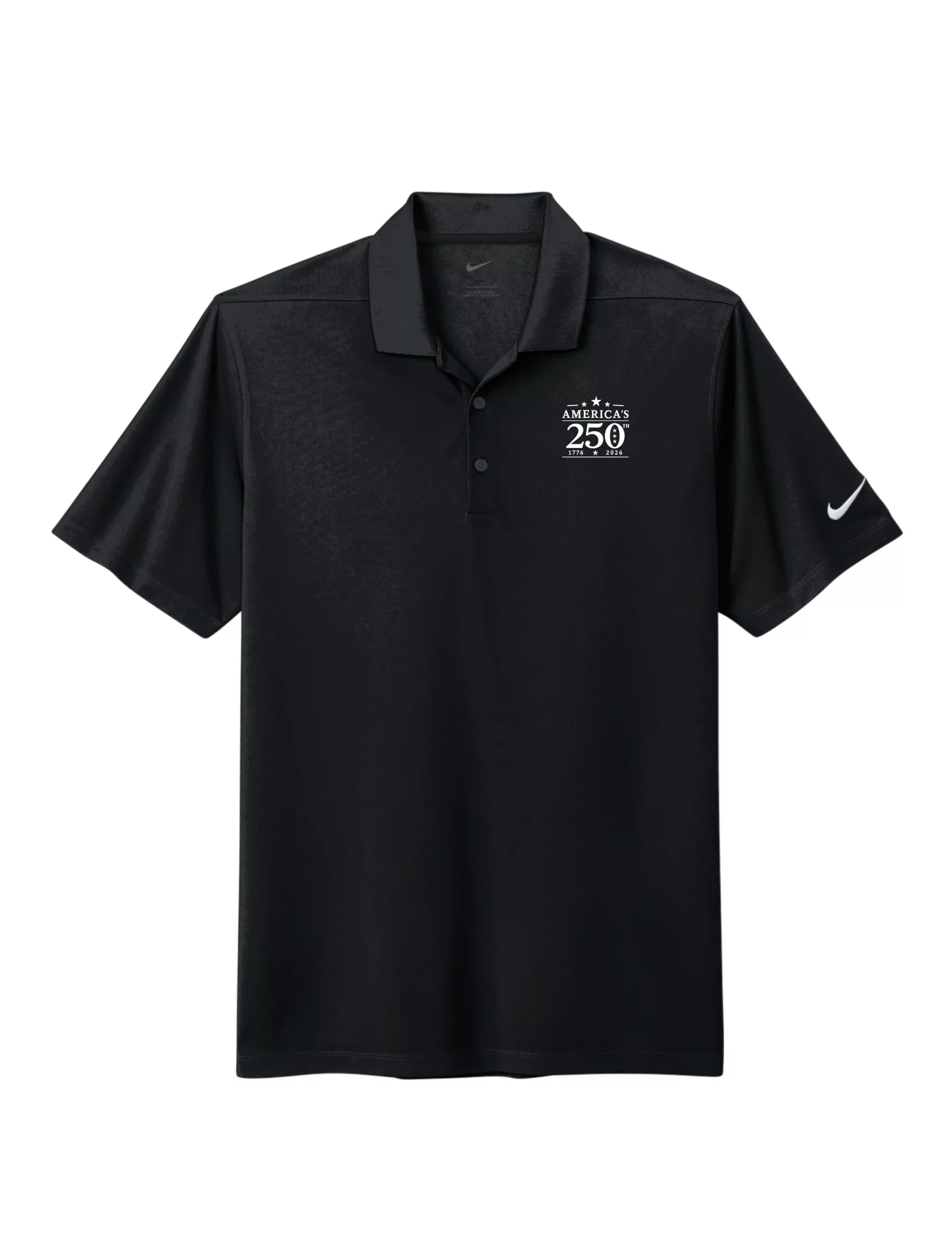 America's 250th Embroidered Patriotic Nike Dri-FIT Polo (Black)
