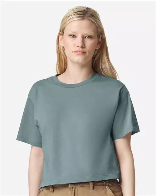 American Apparel 102A Women's Fine Jersey Boxy Tee With Custom ScreenPrint