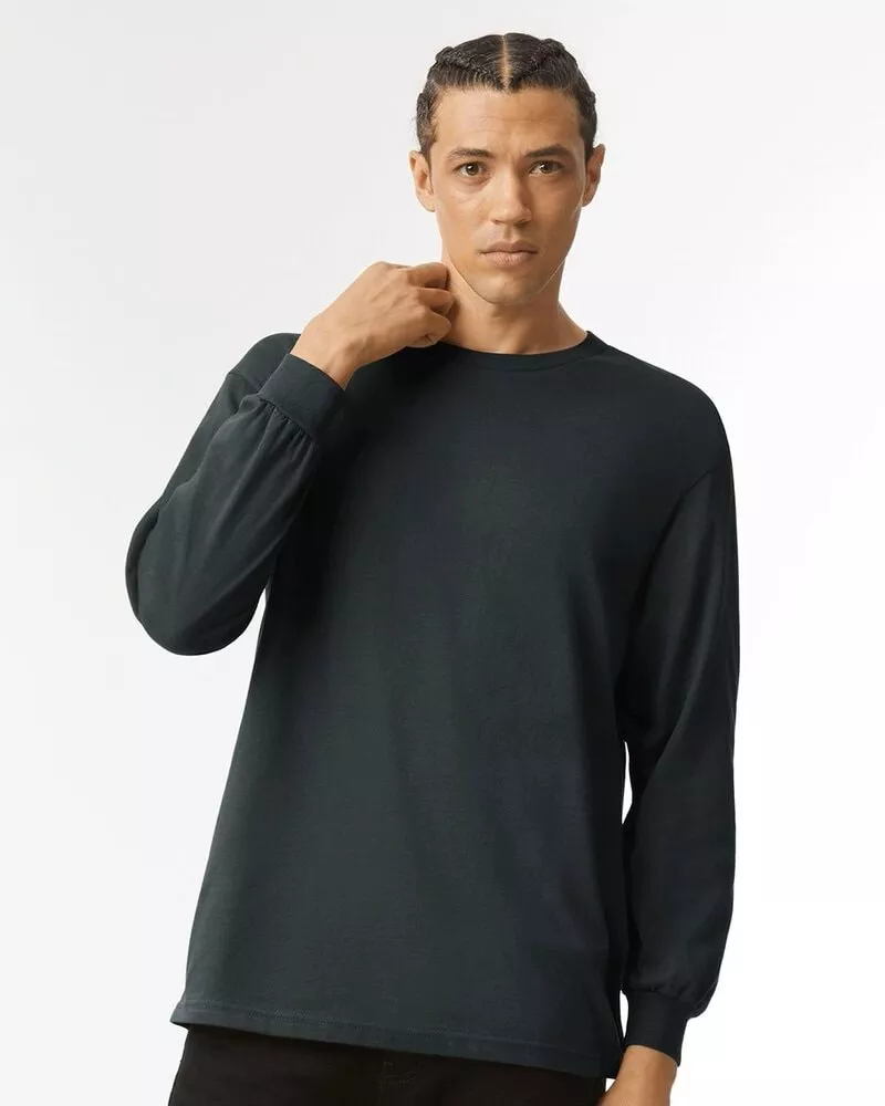 American Apparel 1304 - Heavyweight Cotton Long Sleeve Tee - Black