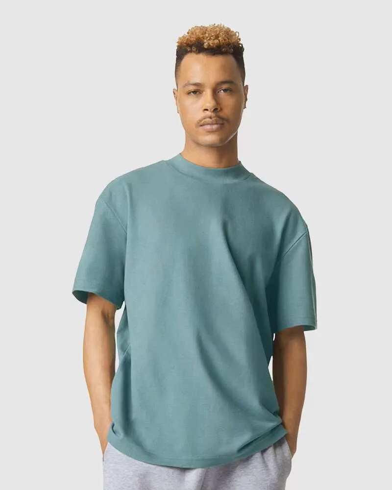 American Apparel 1PQ - Pique Mockneck Tee - Arctic