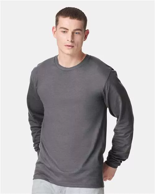 American Apparel 2007W Fine Jersey Long Sleeve Tee With Custom ScreenPrint