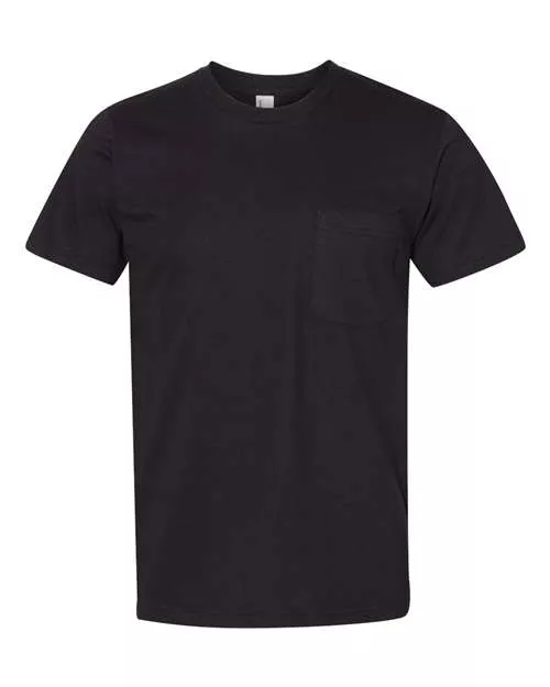 American Apparel 2406W Fine Jersey Pocket Tee With Custom ScreenPrint