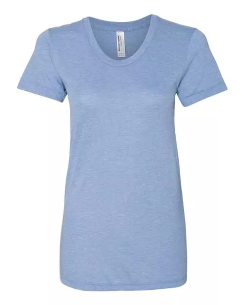American Apparel TR301W Women’s Triblend Track Tee With Custom ScreenPrint