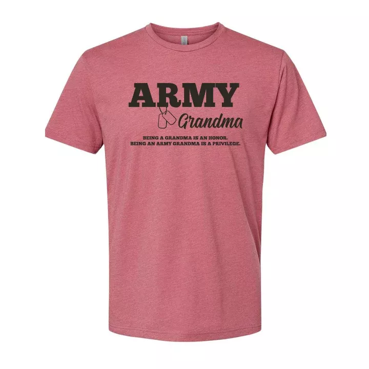 Army Grandma T-Shirt (Heather Mauve)