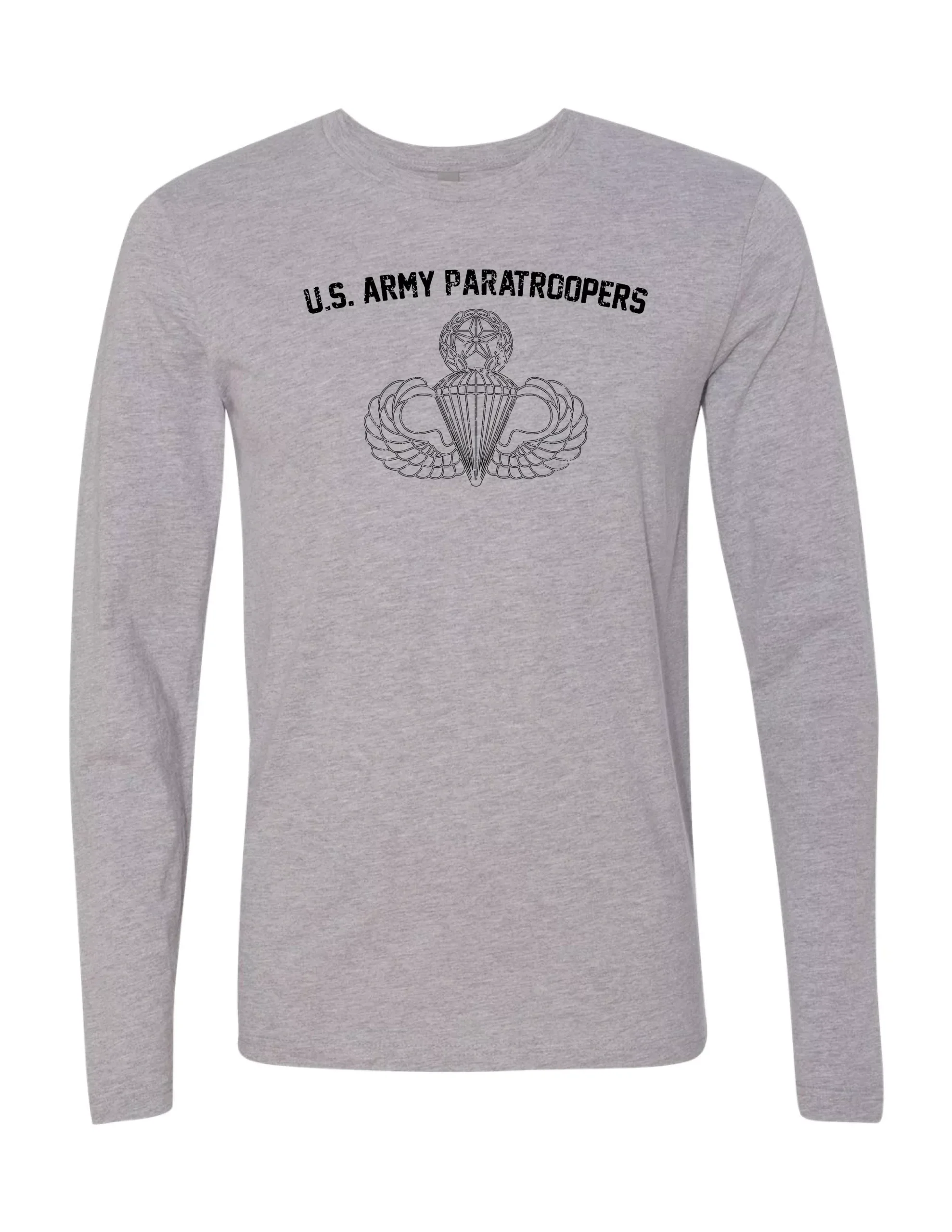Army Paratroopers Long Sleeve T-Shirt (Gray)
