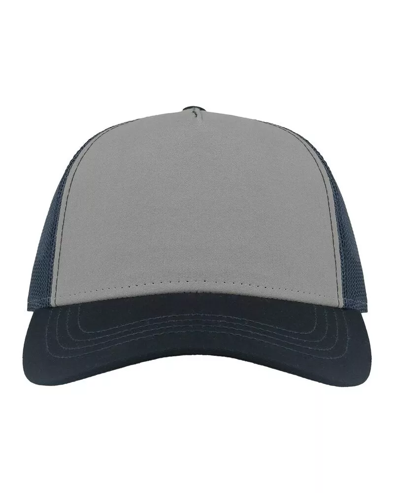 ATLANTIS HEADWEAR RAPPER - Sustainable Canvas Cap - Grey/ Navy