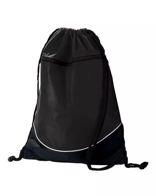 Augusta Sportswear 1920 Tri-Color Drawstring Backpack With Custom Embroidery