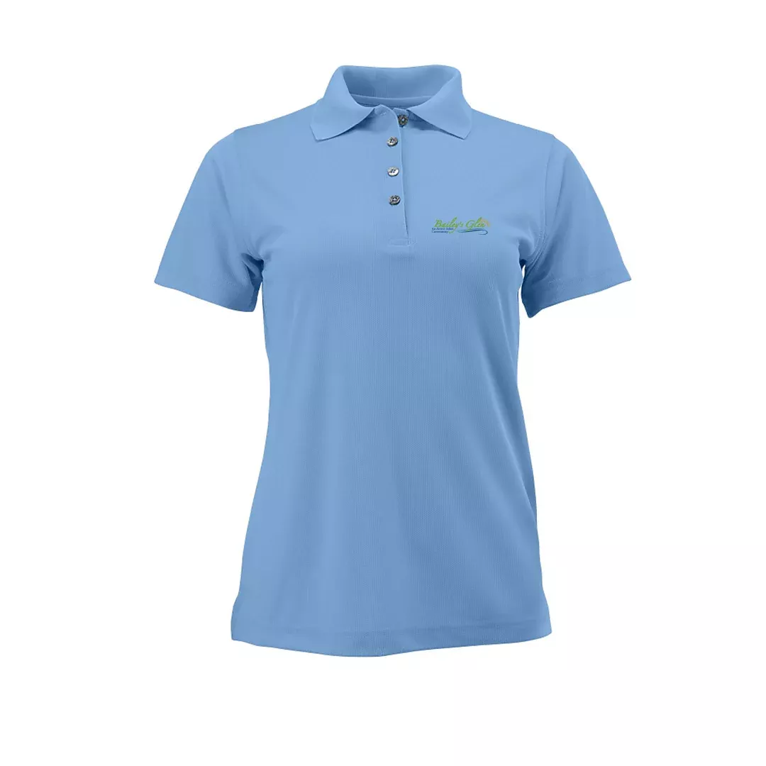 Bailey's Glen - Ladies Saratoga Mesh Polo (Bimini Blue)