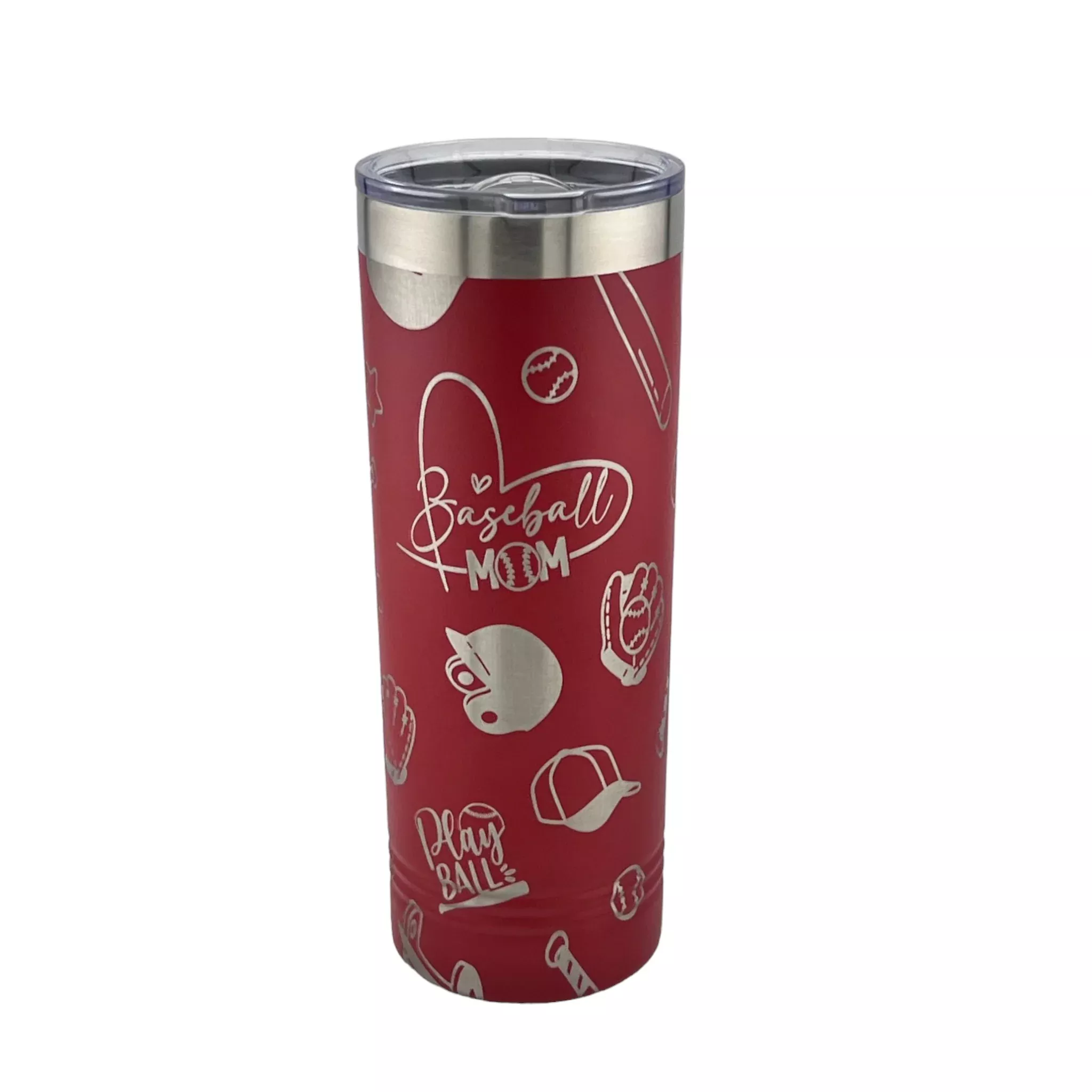 Baseball Mom 360° Engraved 22 oz. Skinny Tumbler