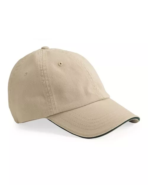 Bayside – USA-Made Unstructured Twill Cap with Sandwich Visor