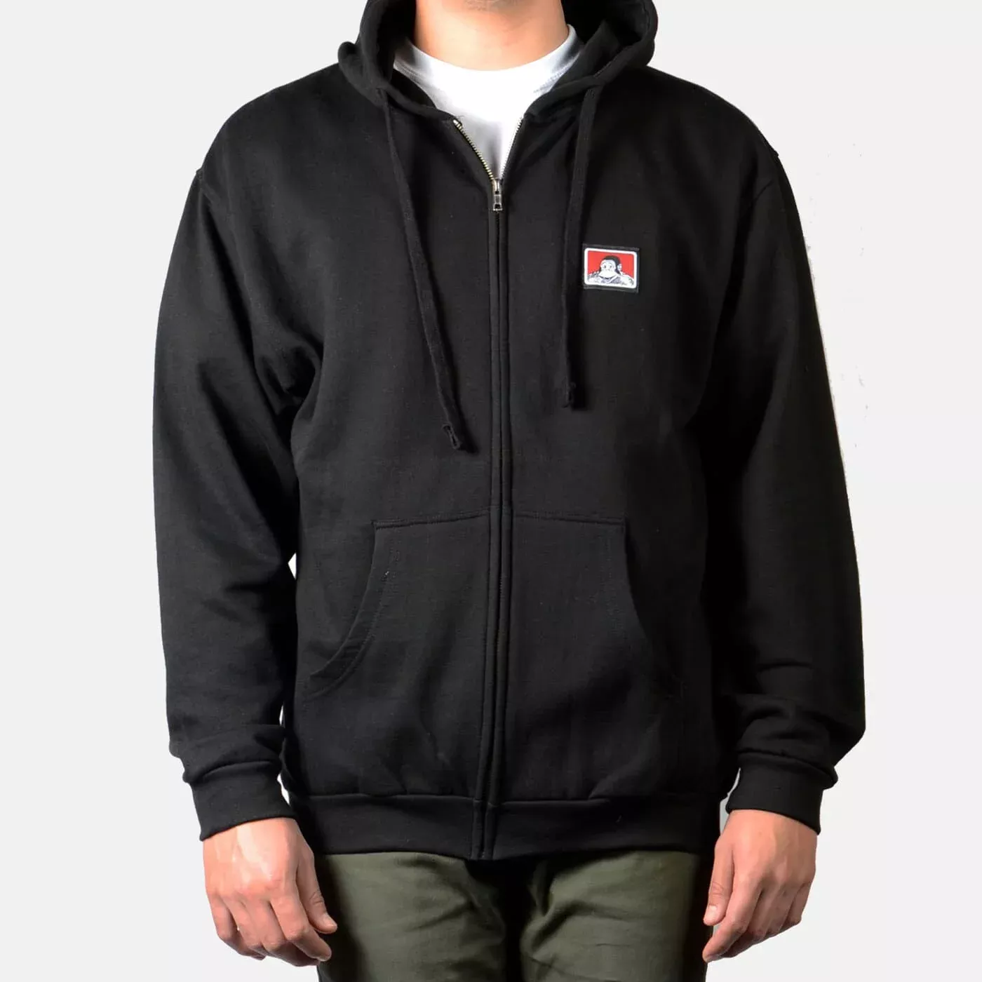 Ben Davis Hooded Zip Sweatshirt with Logo
