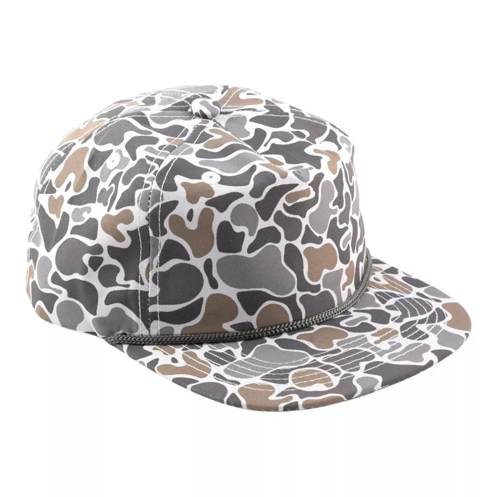 Blank Rope Hats Camo 5 Panel Youth Snapback Hat