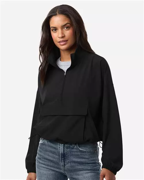Boxercraft BW5204 Women's Stretch Woven Quarter-Zip Pullover