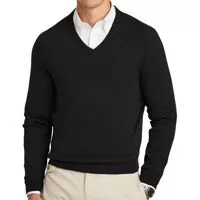 Brooks Brothers Cotton Stretch V-Neck Sweater BB18400