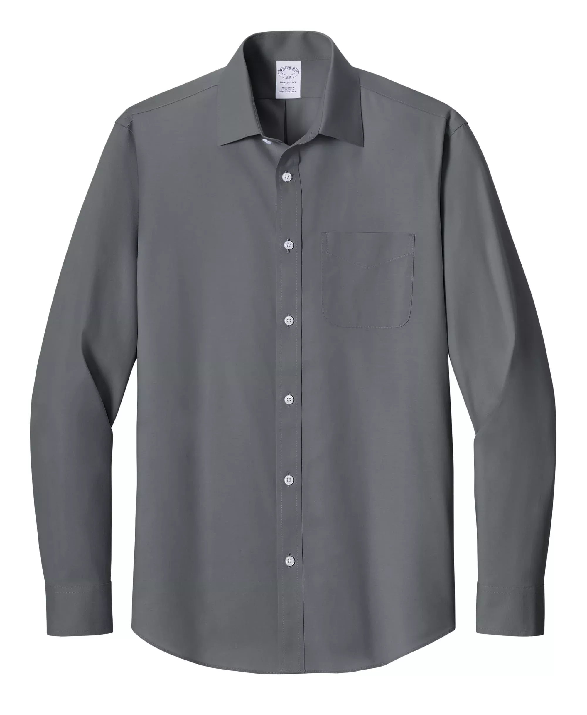 Brooks Brothers - Men's Wrinkle-Free Stretch Pinpoint Spread Collar Shirt