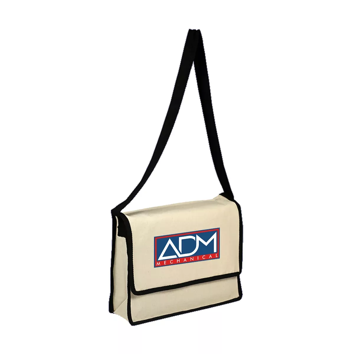 Canvas Messenger Bag With Flap, Full Color